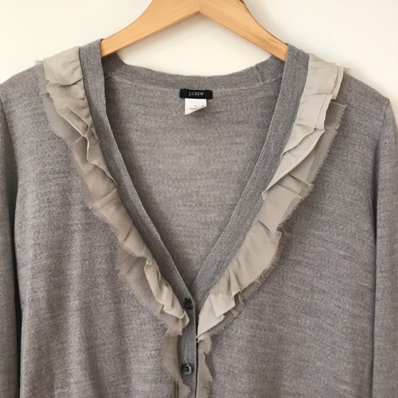 J. Crew Merino Wool Cardigan with Detail - Picture 2 of 6
